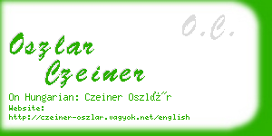 oszlar czeiner business card